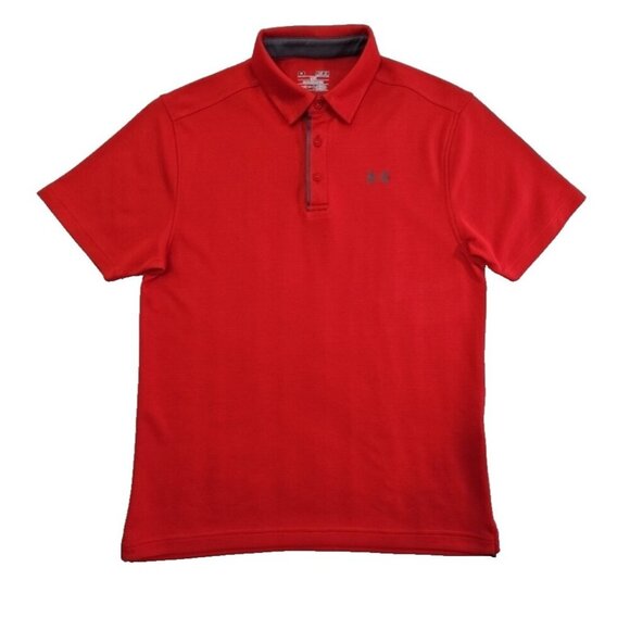 Under Armour Loose Performance Polo Men's Medium Heatgear Quickdry EUC LN Golf - Picture 1 of 15